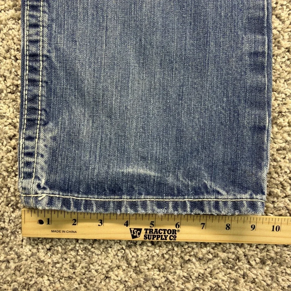Ariat FR M4 Low Rise Boot Cut Jeans Mens 35x32 (Fits 36x30) Distressed‎